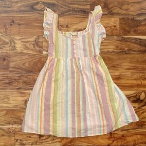 Altar'd State Pastel Multicolor Striped Mini Dress